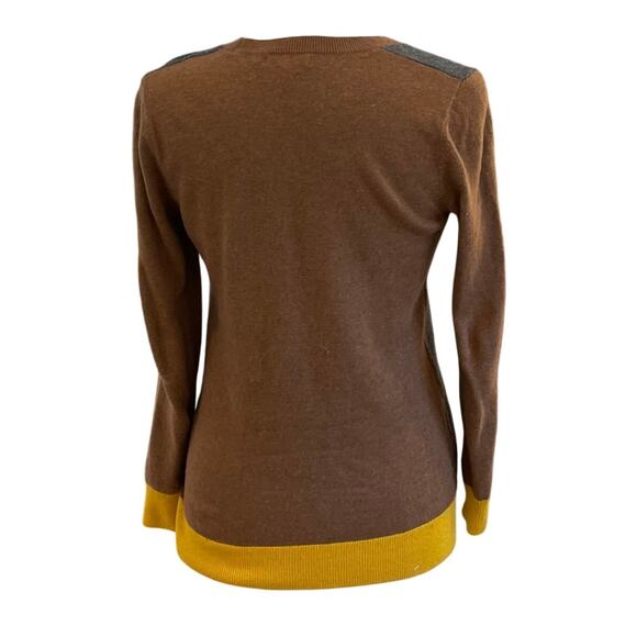 Toad & Co Lambswool Blend Colorblock Neutrals Trillium Crewneck Sweater, S - Picture 4 of 12